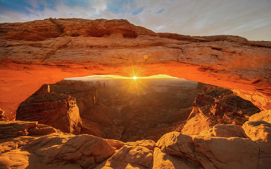 Sunrise Behind Mesa Arch In Canyonlands Photograph by Panoramic Images
