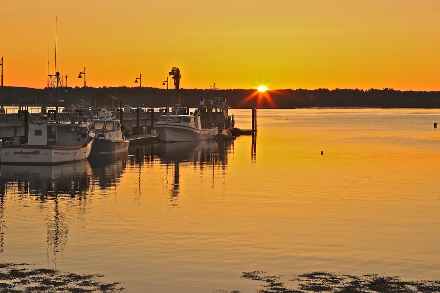 Sunrise Boats New Castle Photograph by Gail Maloney