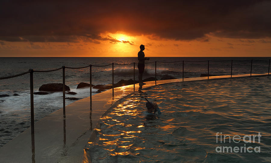 Beach Photograph - Sunrise Bronte Baths by Leah-Anne Thompson