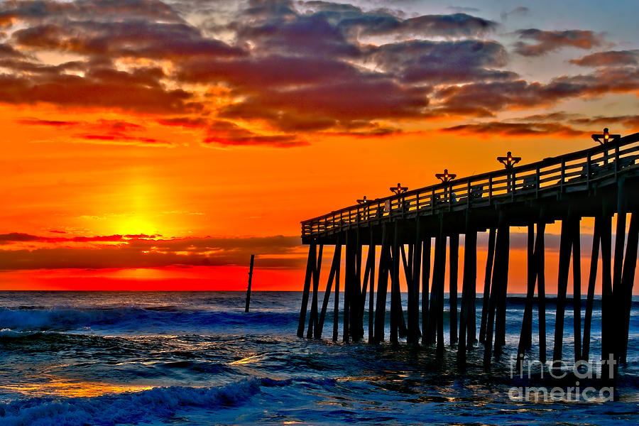 Sunrise by the Pier Photograph by Nick Zelinsky Jr