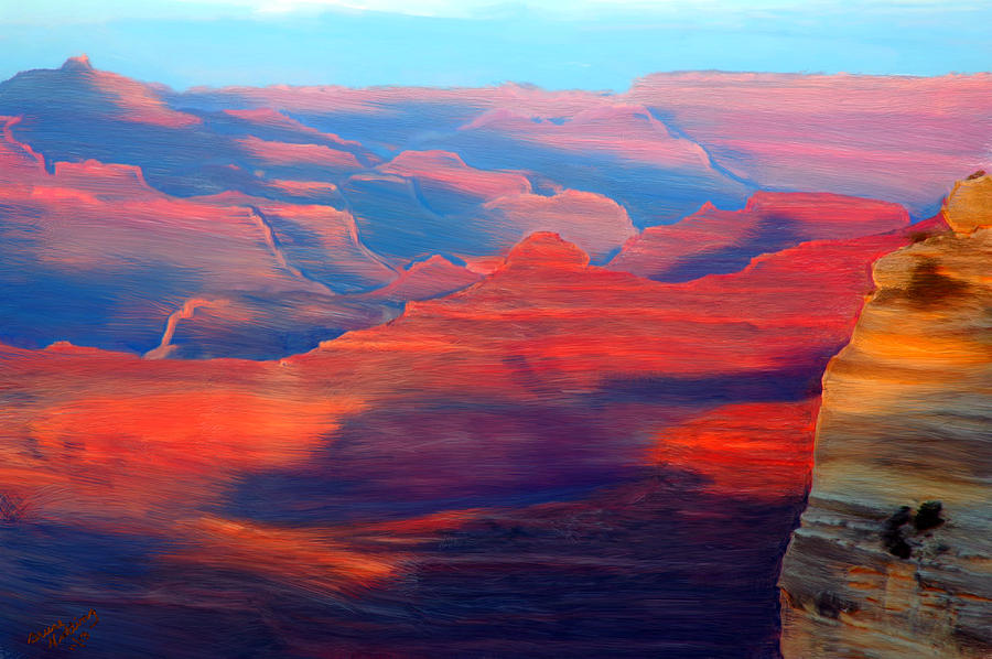 Sunrise Canyon Painting by Bruce Nutting