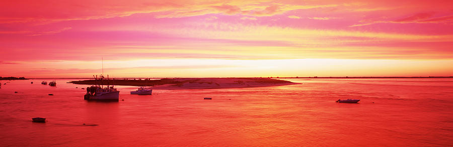 Sunrise Chatham Harbor Cape Cod Ma Usa Photograph by Panoramic Images