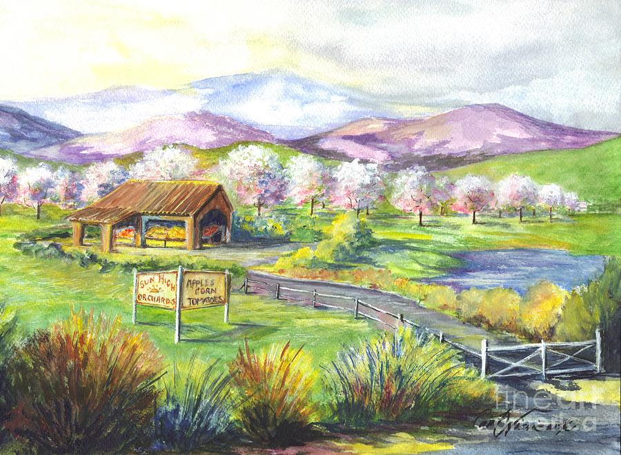 Sunrise Farm Stand Painting by Carol Wisniewski