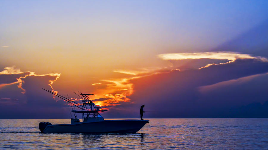 Sunrise Fishing Photograph by Don Durfee