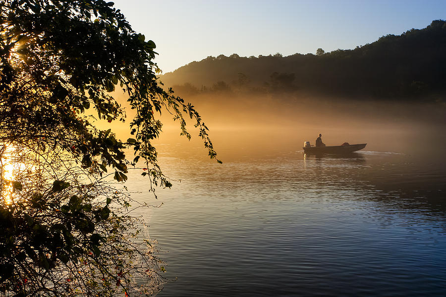 Sunrise Fishing On The Chattahoochee Photograph by Mark E Tisdale