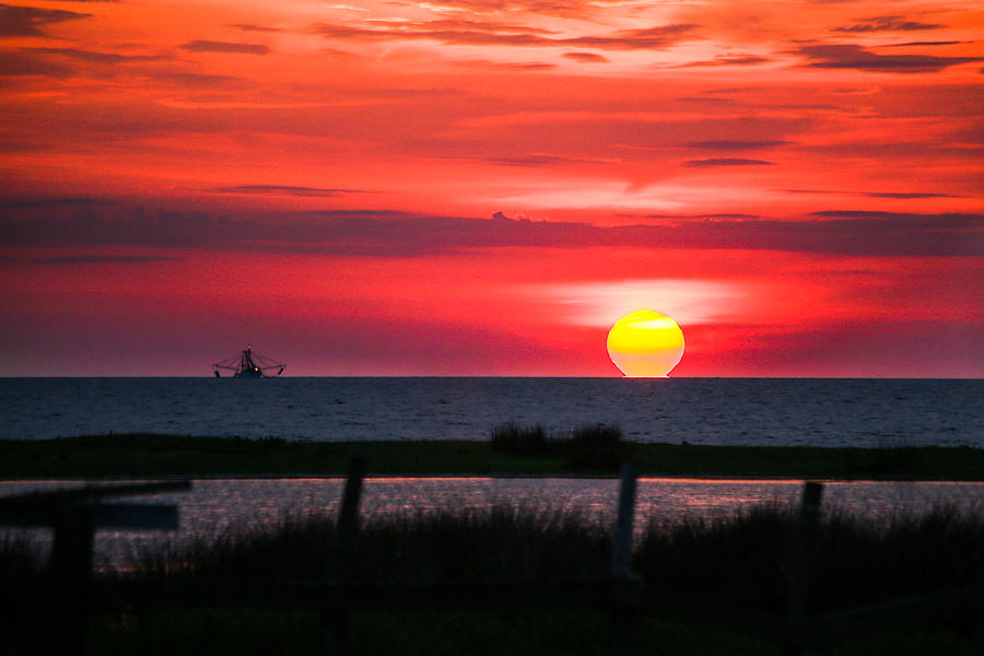Sunrise Fishing Photograph by Paula OMalley