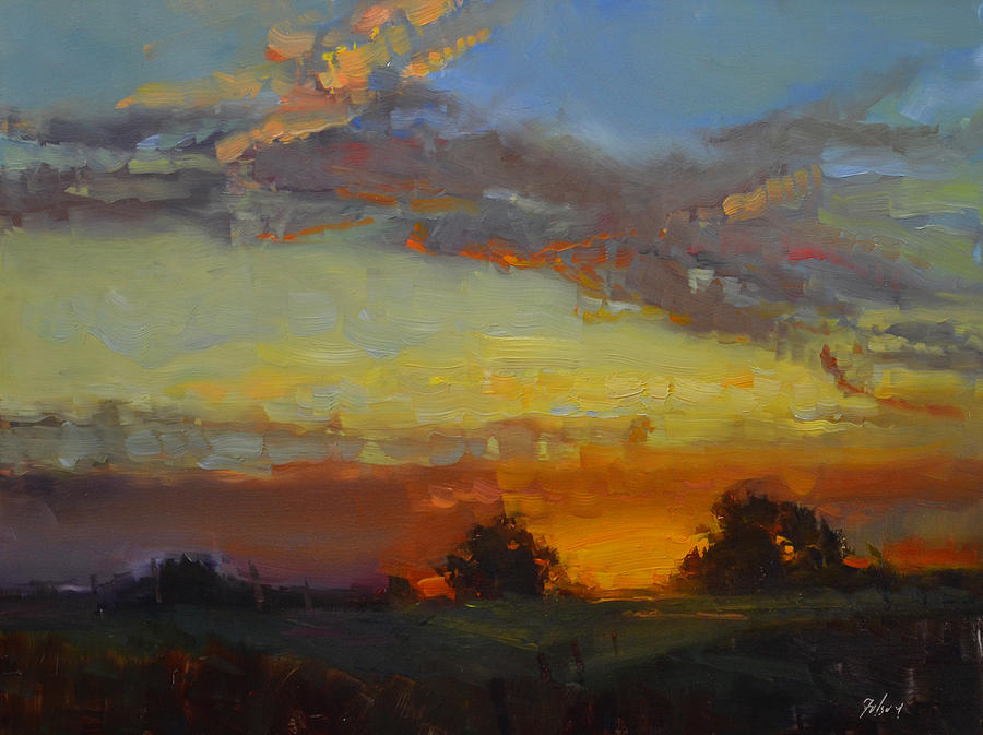 Sunrise Flame Painting by Kelli Folsom