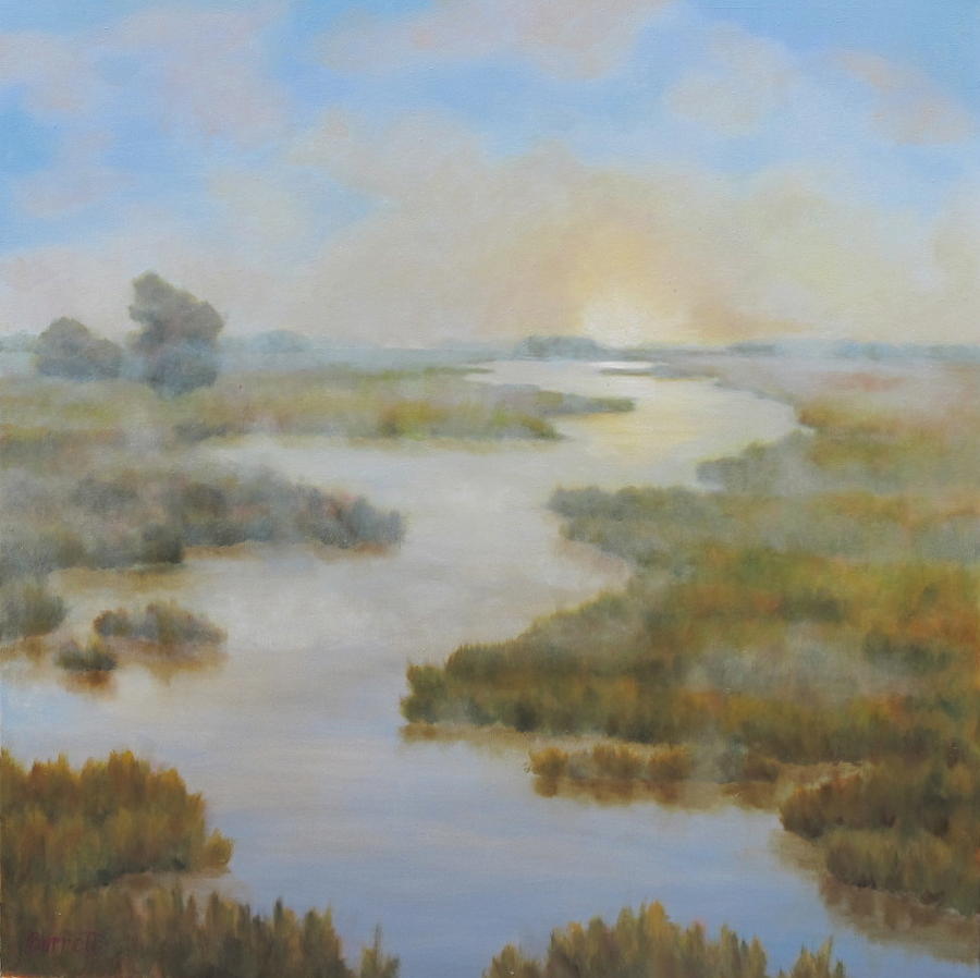Sunrise Fog Painting by Barrett Edwards