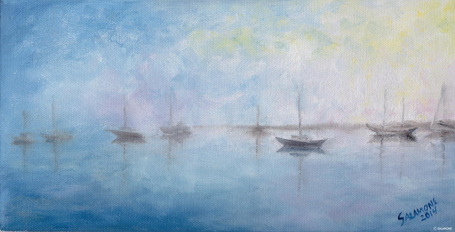 Sunrise Fog Painting by Brenda Salamone