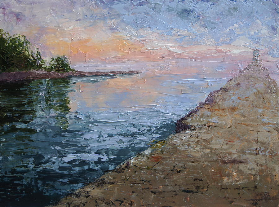 Sunrise from the Pier Painting by Mary Haas | Fine Art America