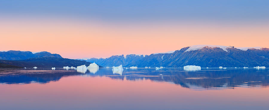 Winter Photograph - Sunrise Greenland by Henk Meijer Photography