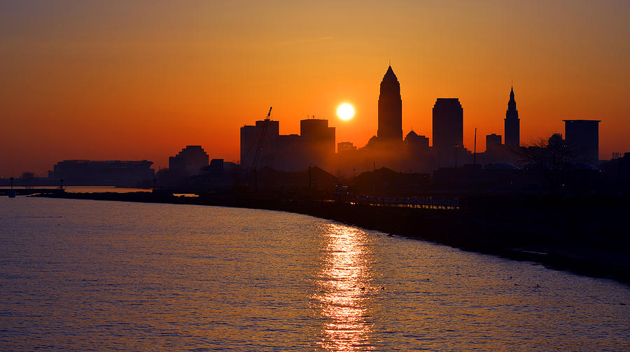 Sunrise in Cleveland Photograph by Clint Buhler