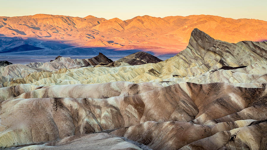 Mountain Photograph - Sunrise in Death Valley Zabriskie Point by Pierre Leclerc Photography