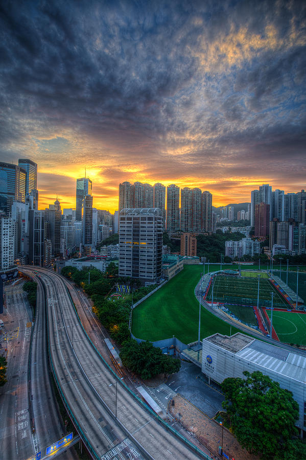 Hong Kong Photograph - Sunrise in Hong Kong by Mike Lee