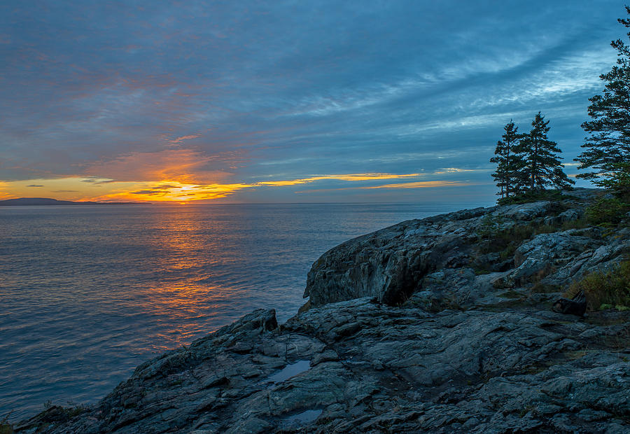 Sunrise In Maine Photograph by Michael Lustbader
