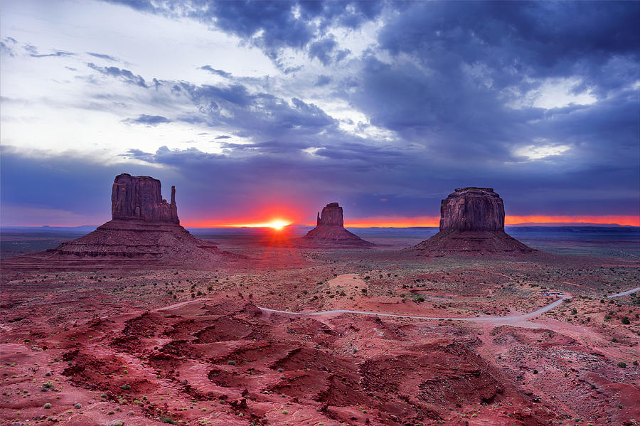 Sunrise in Monument Valley Photograph by FilippoBacci