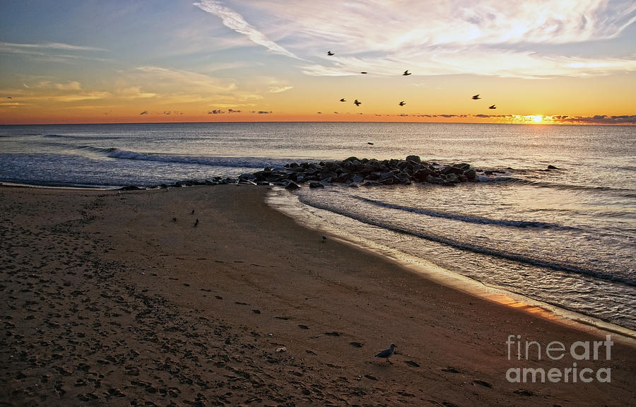 Sunrise in Ocean Grove Photograph by Debra Fedchin