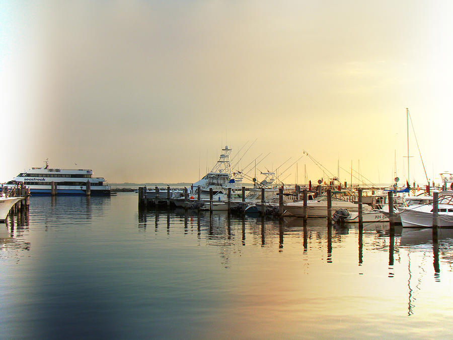 Sunrise In The Harbor - Atlantic Highlands - NJ Photograph by Carol Senske