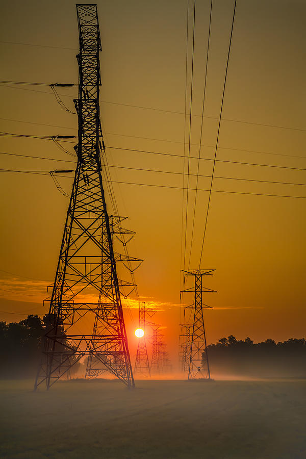 High Voltage Sunrise Photograph by Ron Pate