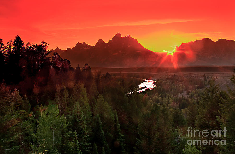 Sunrise in the Tetons Photograph by Robert Bales