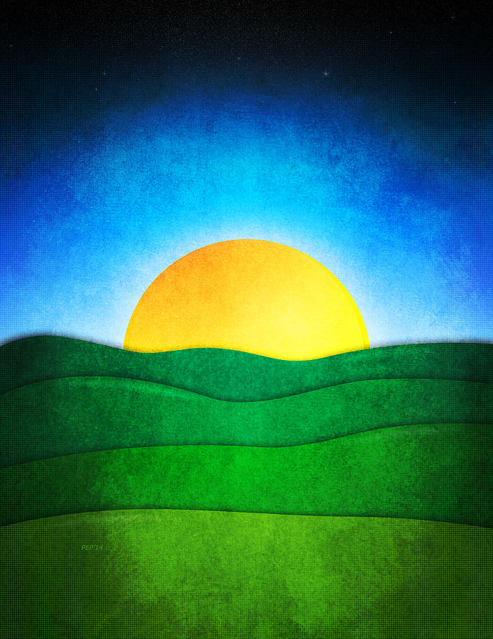 Sunrise In The Valley Digital Art by Phil Perkins