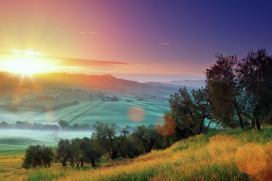 Sunrise In Tuscany Photograph by Mammuth