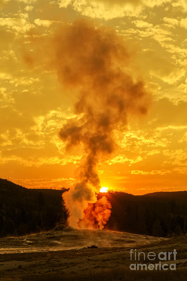 Sunrise in Yellowstone National Park Photograph by Edward Fielding