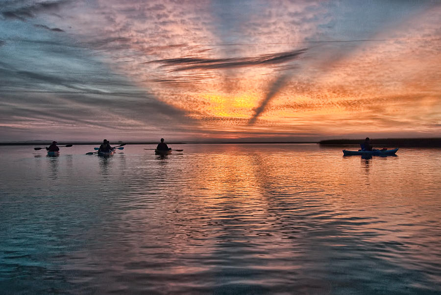 Sunrise Kayaking Photograph by Scott Hansen