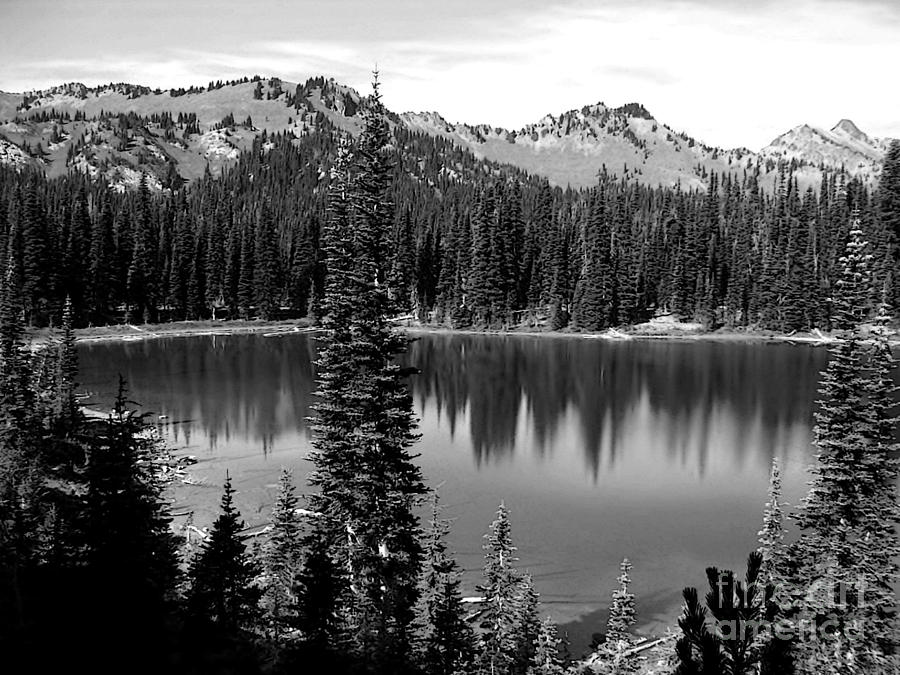 Sunrise Lake in Black and White Photograph by Charles Robinson