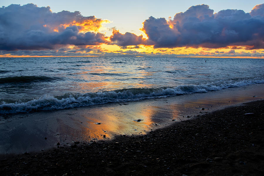 Sunrise Lake Michigan September 2nd 2013 002 Photograph by Michael