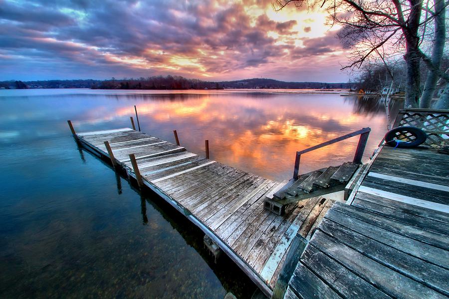 Sunrise  Lake Pocotopaug  Photograph by Andrea Galiffi
