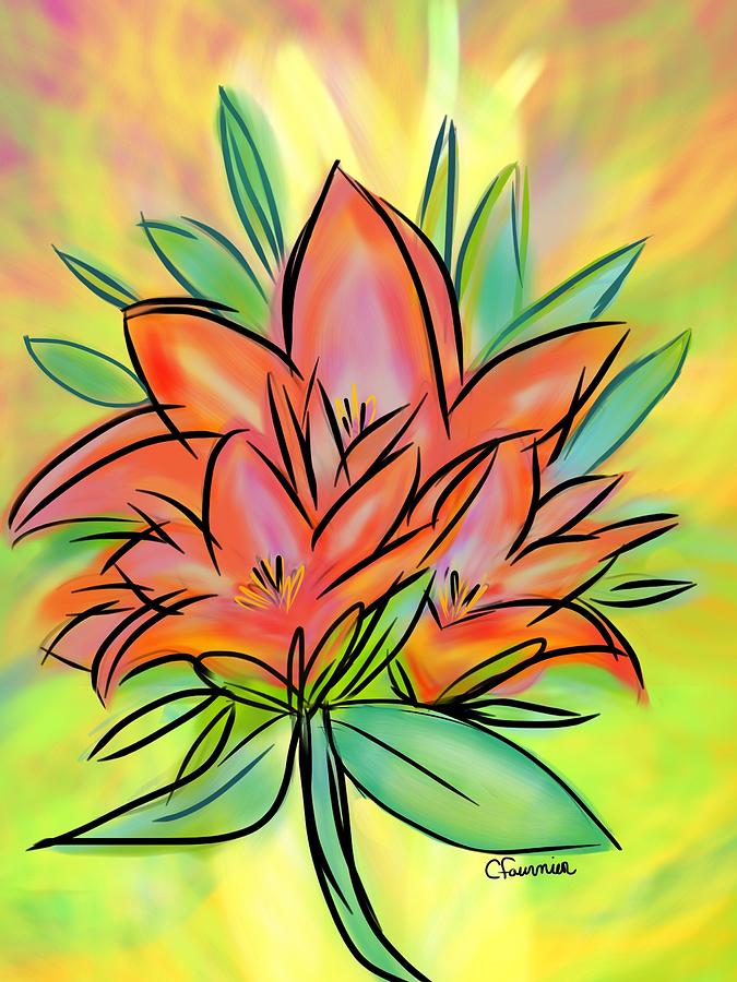 Sunrise Lily Digital Art by Christine Fournier