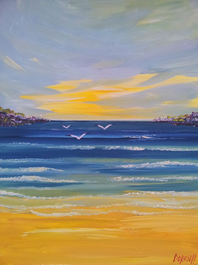 Albatross Painting - Sunrise by Mariya  Doroseff
