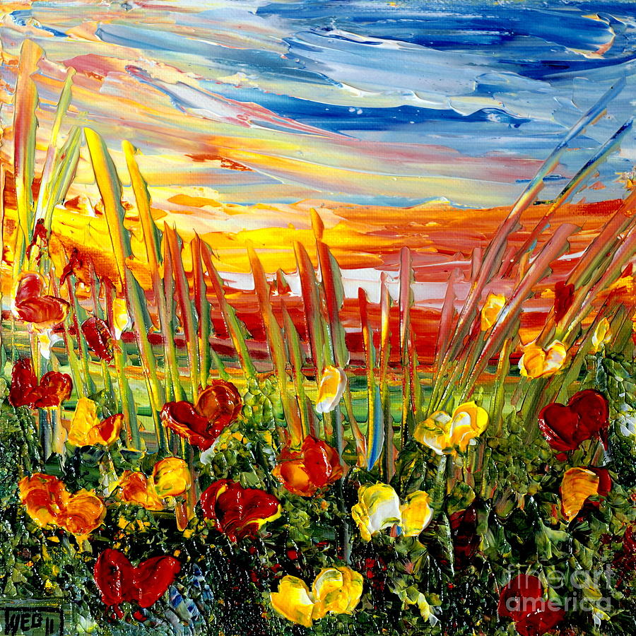 Sunrise Meadow   Painting by Teresa Wegrzyn