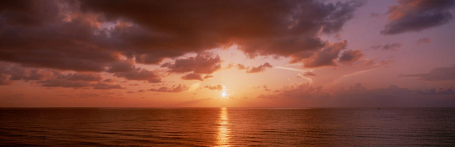 Sunset Photograph - Sunrise Miami Fl Usa by Panoramic Images