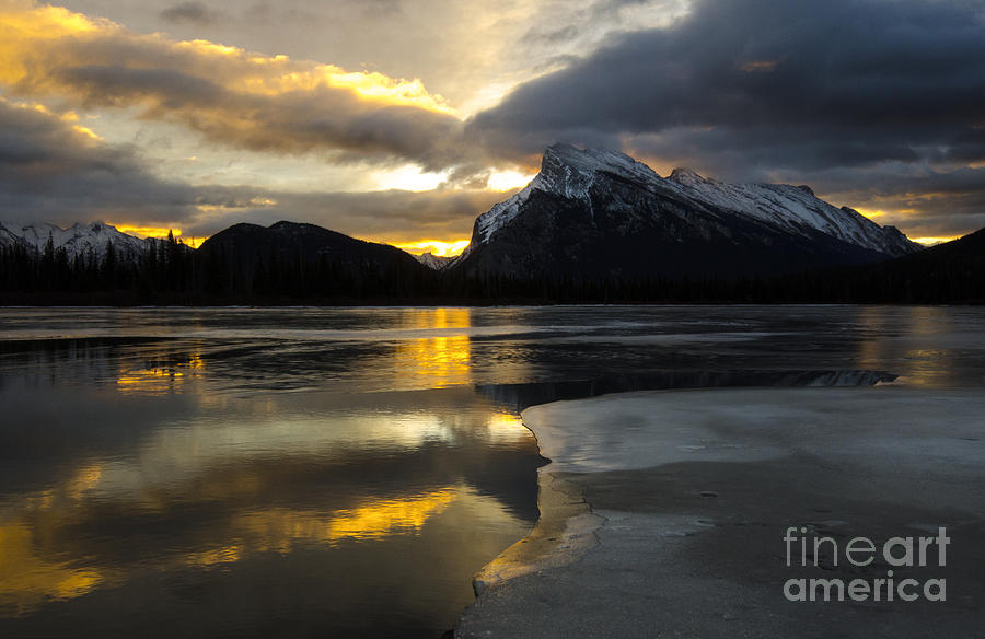 Sunrise Mount Rundle Banff Canada 2 Photograph by Bob Christopher