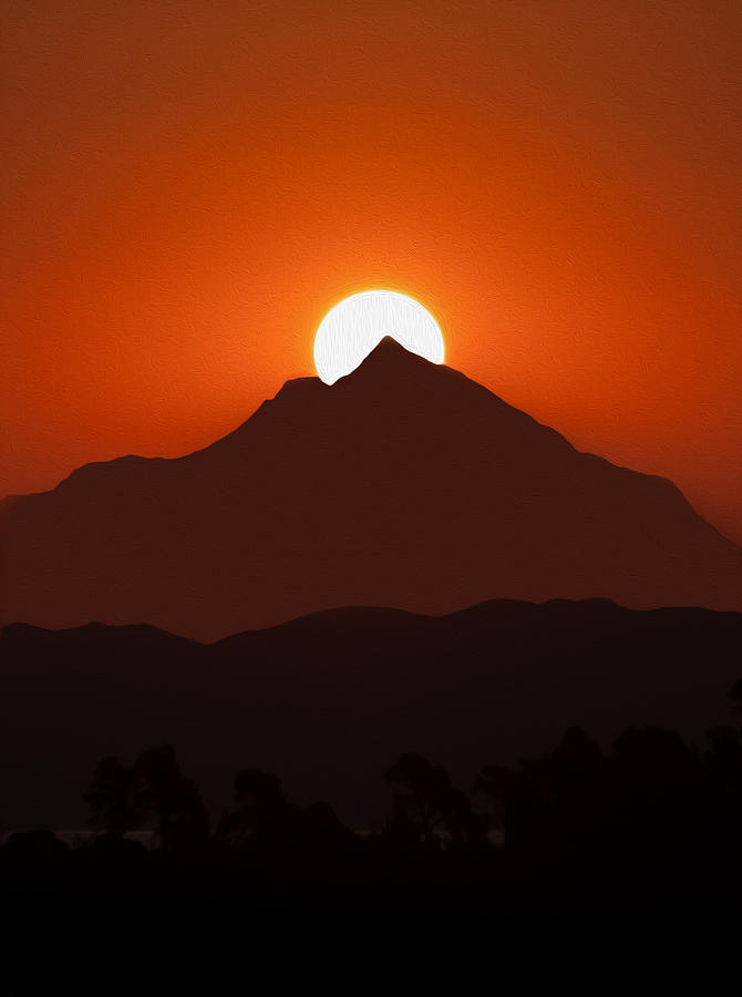 Sunrise Mountain Digital Art by Roy Pedersen