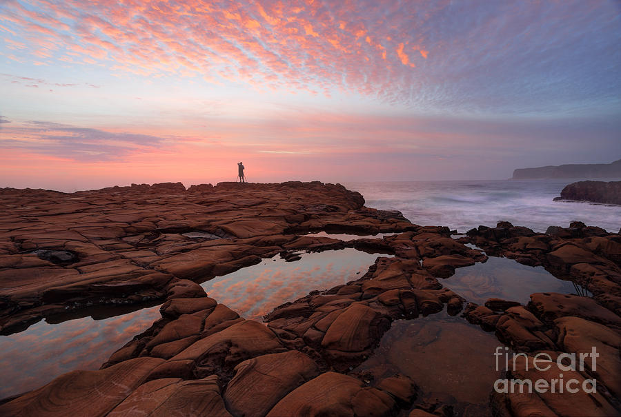Sunrise North Avoca With Rockpool Reflections Photograph