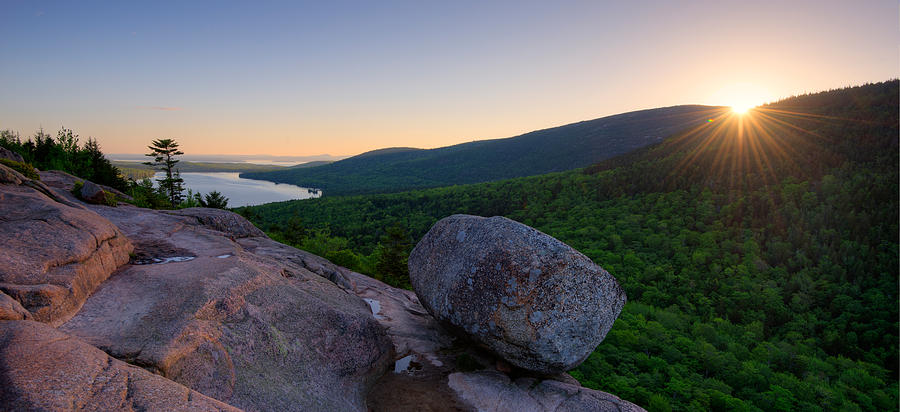 Sunrise On Bubble Rock, Acadia National Photograph by Panoramic Images
