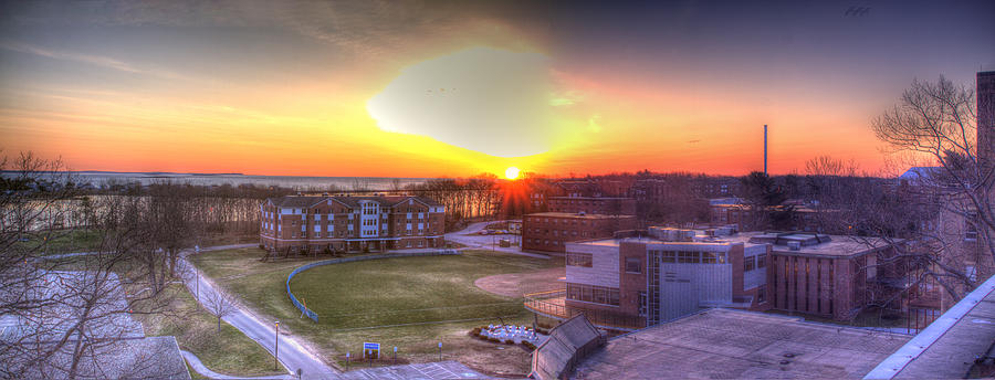 Sunrise on Campus Photograph by David Bishop