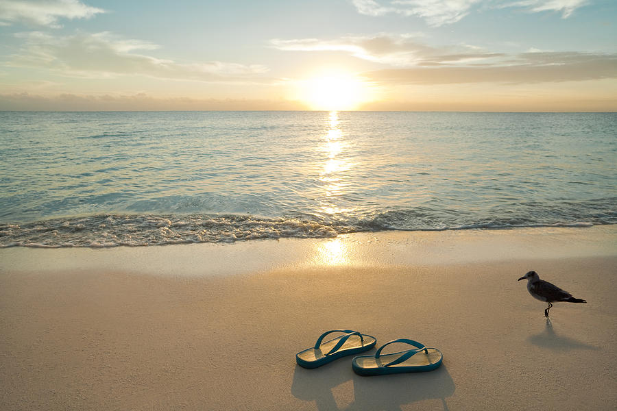 Sunrise On Flip-Flops At The Beach Photograph by Cap53