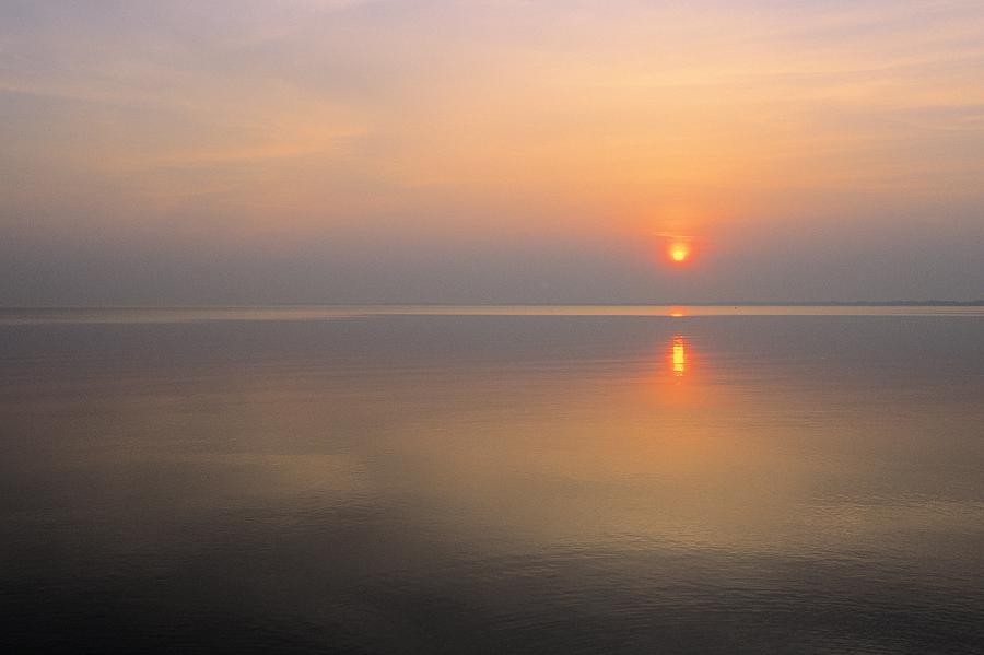 Sunrise on Lake Erie Photograph by John Harmon