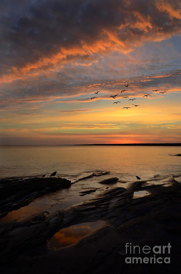 Sunrise on Lake Superior Photograph by Jill Battaglia