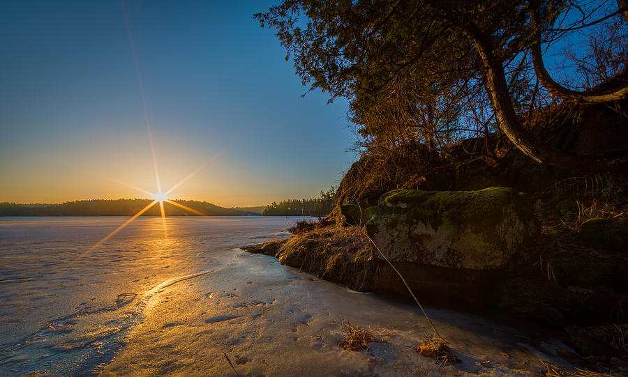 Sunrise on Millsite Lake Photograph by Everet Regal
