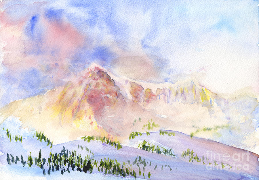 Sunrise on Mount Ogden Painting by Walt Brodis