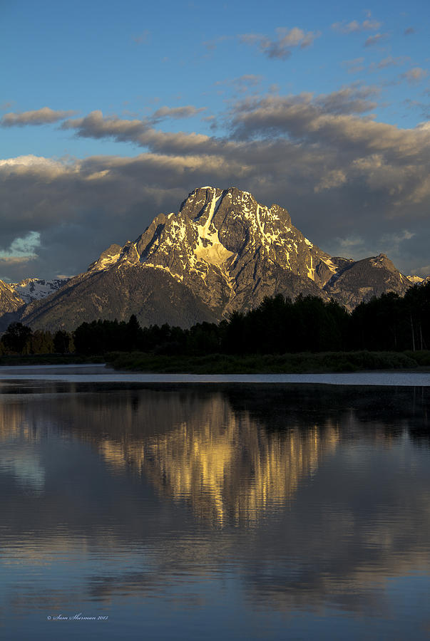 Sunrise on Mt. Moran Vertical Photograph by Sam Sherman - Fine Art America