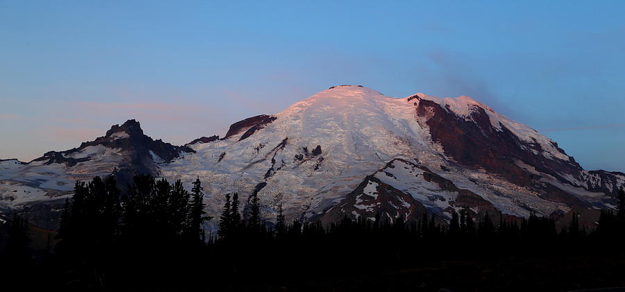 Sunrise on Mt. Rainier Photograph by Angie Vogel