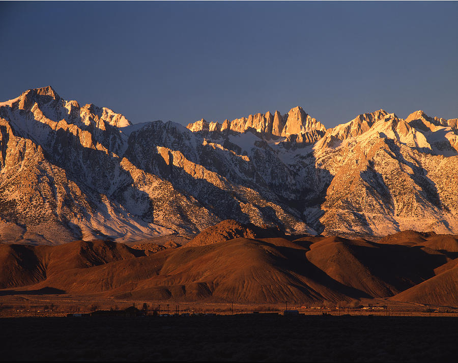 2M6410-Sunrise on Mt. Whitney  Photograph by Ed  Cooper Photography