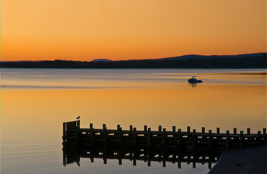 Sunrise on Penobscot Bay Photograph by Ginger Wakem