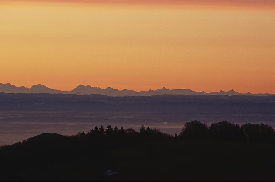 Sunrise On Swiss Alps Photograph